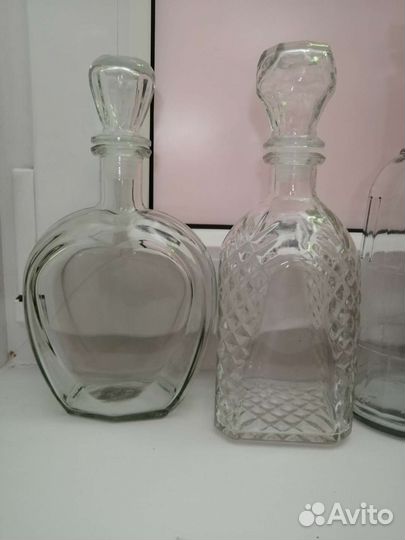 Графины, бутылки фигурные