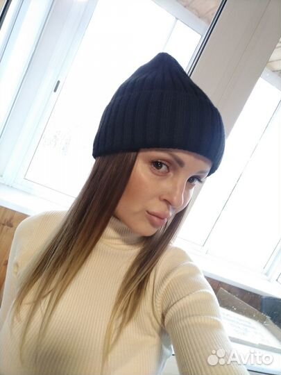 Шапка женская бини черная