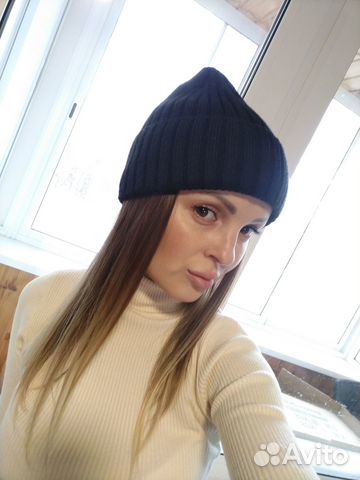 Шапка женская бини черная