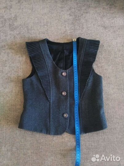 Жилетка школьная серая