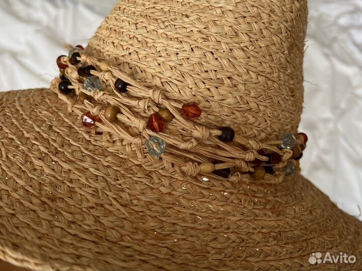 Шляпа zara из рафии