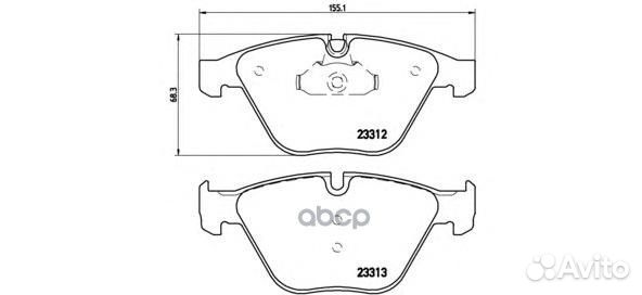 Колодки тормозные дисковые передн. BMW 5 (E60)