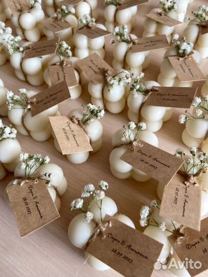 Подарки гостям, Бонбоньерки на свадьбу, восковые