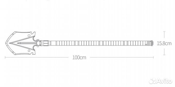 Тактическая лопата Xiaomi NexTool Shovel NE0114