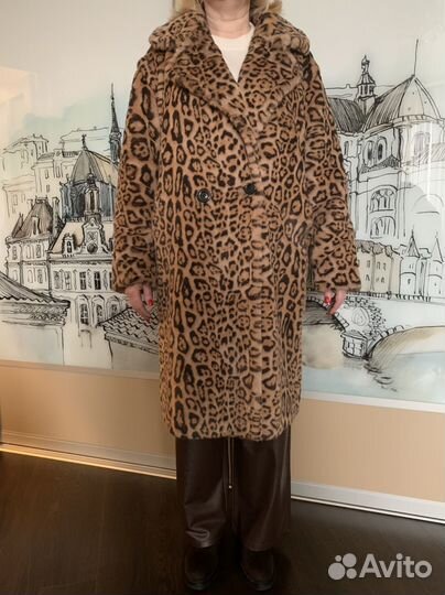 Шуба leopard шерсть