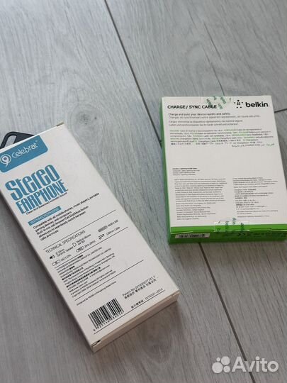 Наушники; Кабель для айфона Belkin