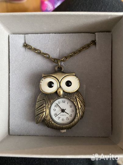 Часы подвеска с совой