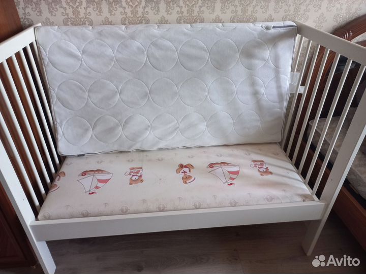 Кроватка детская IKEA 60x120 с матрасом