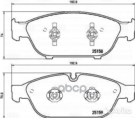 Колодки тормозные audi A6 11-18/A8 3.0-4.2 (1LL