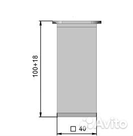 Опора декоративная ADJ8.100.BL H100+18мм черный ма