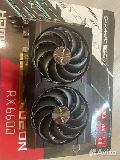Видеокарта Sapphire rx6600 8gb как новая