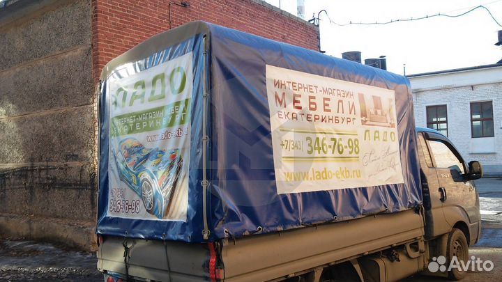 Тент на газель с надписями, рекламой и пр