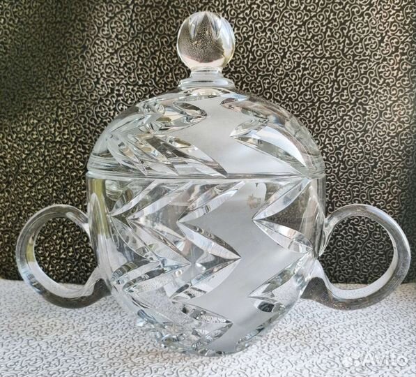 Хрустальная крюшонница, компотница СССР