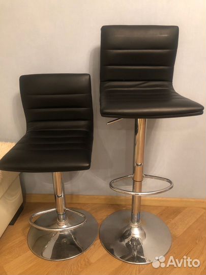 Барный стул бу экокожа черный