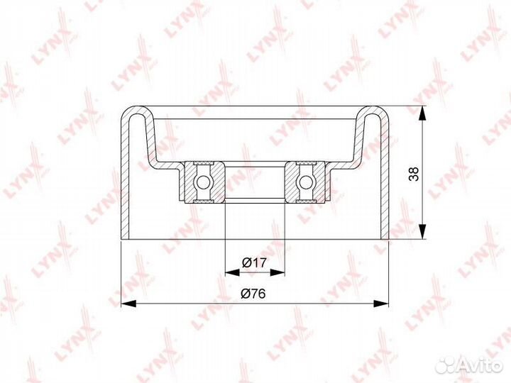Ролик натяжного механизма / приводной toyota Land Cruiser(200) 4.6-5.7 08больше