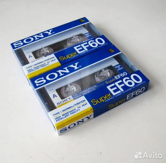 Кассеты Sony Ef60 запечатанный блок с хранения