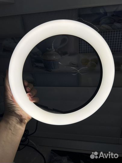 Кольцевая лампа 26 см rgb со штативом новая