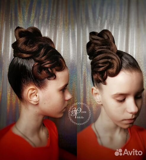 Причёска для спортивных бальных танцев