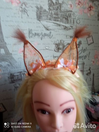 Ободок ушки лисички, белочки, мышки