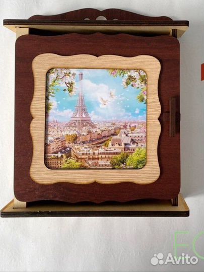 Ключница настеная шкафчик с 5 крючками