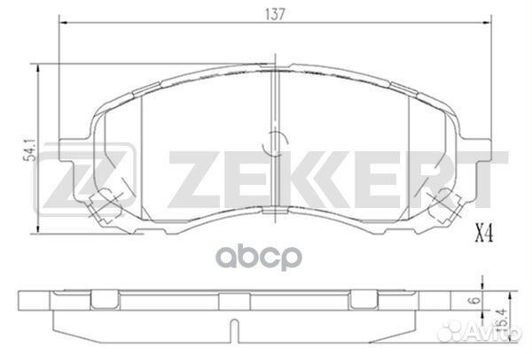 Колодки торм. диск. передн. Subaru Impreza (GD