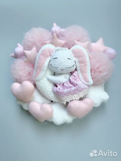 Мобиль новый на кроватку ручной работы из фетра