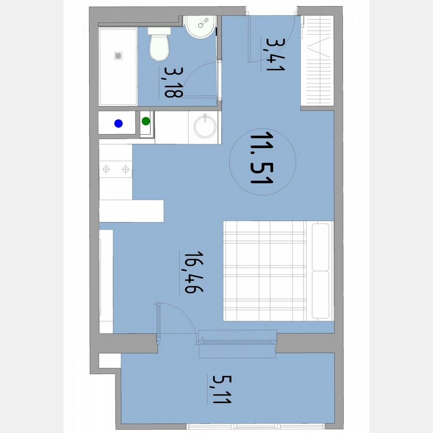 1-к. апартаменты, 28,2 м², 11/13 эт.