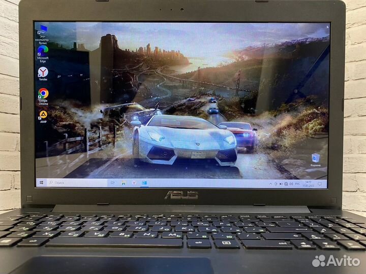 Производительный ноутбук Asus SSD / 4 ядра