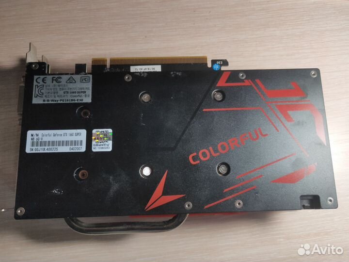 Игровая видеокарта Colorful GTX 1660 Super 6gb