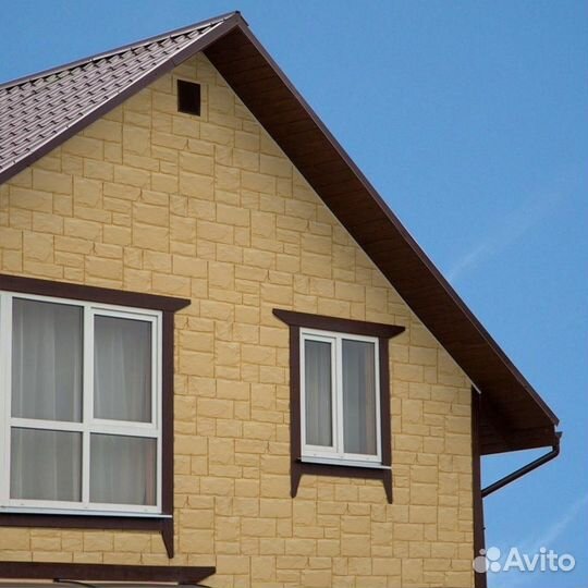 Фасадные панели Грандлайн Крупный камень песочный