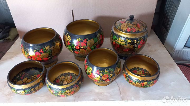 Деревянная посуда хохлома