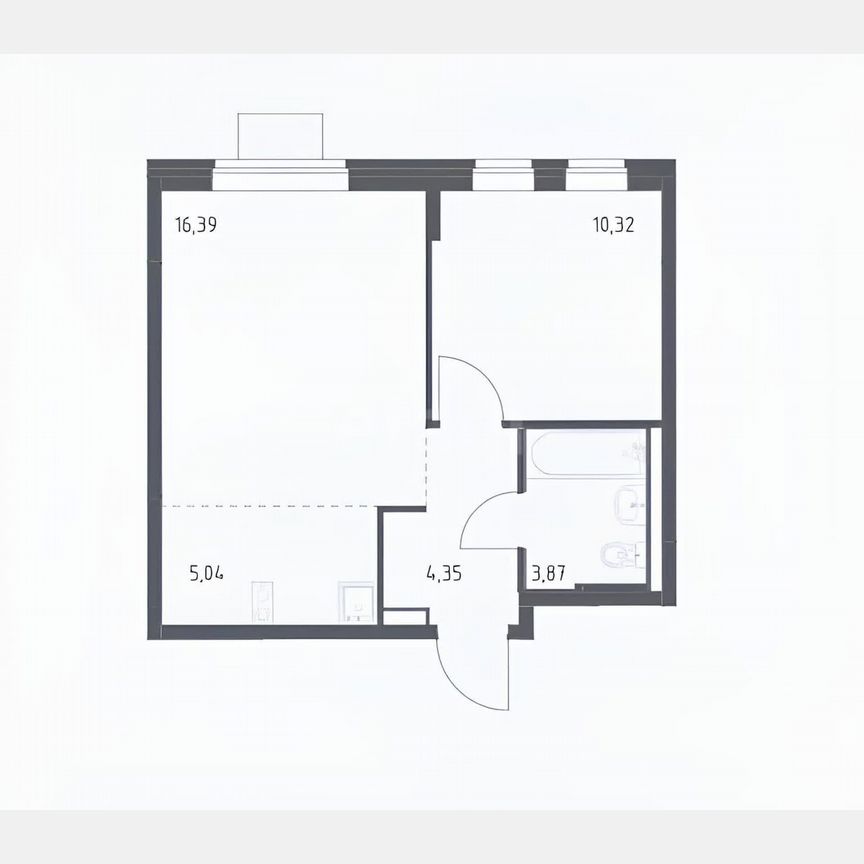 1-к. квартира, 40 м², 9/12 эт.