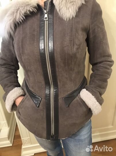 Дубленка натуральная женская 44 -46, бу