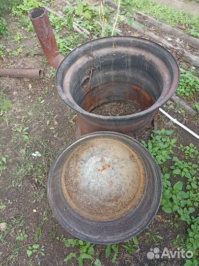 Чугунная костровая чаша. Точило СССР