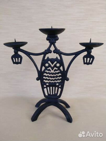 Чугунные подсвечники Винтаж