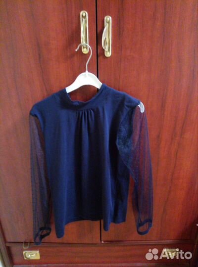 Блузка тёмно-синяя для девочки