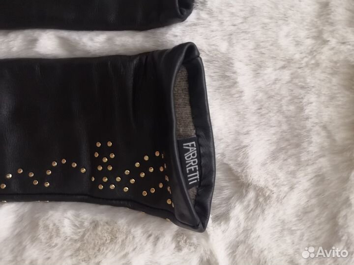 Перчатки женские кожаные