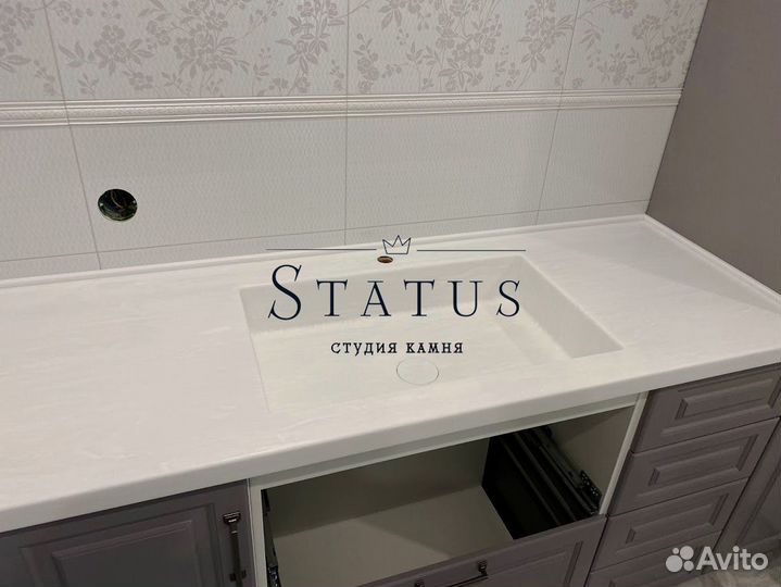 Столешница из акрила в ванную комнату