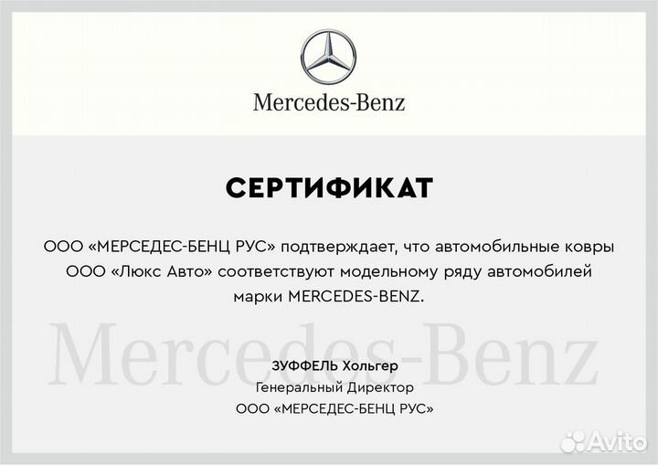 3D Коврики Mercedes S-Classe Экокожа Салон Багажни