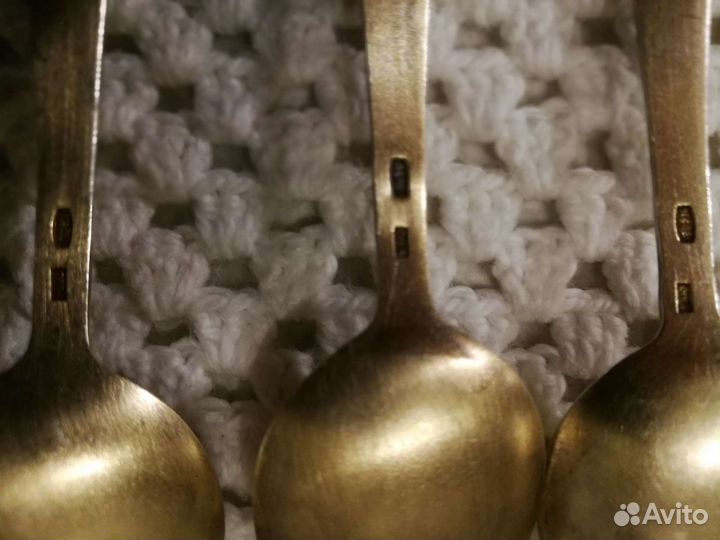 Винтажные ложки,серебро 916 пробы