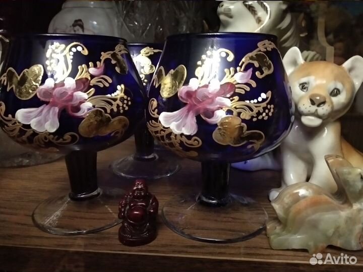 Фужеры цветное стекло СССР