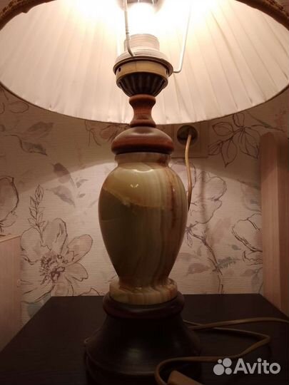 Лампа настольная винтаж бронза оникс