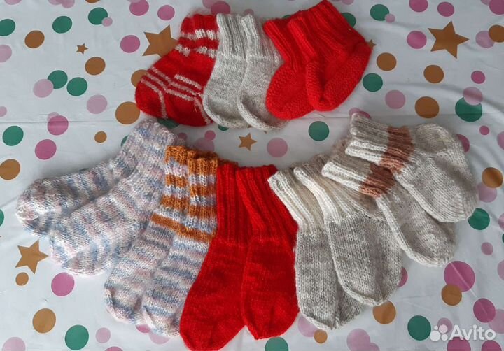 Вязаные детские носочки