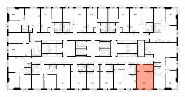 Квартира-студия, 25,5 м², 2/33 эт.