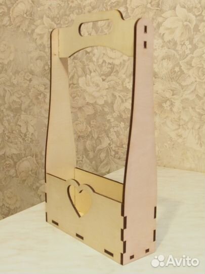 Деревянная заготовка корзинка для цветов