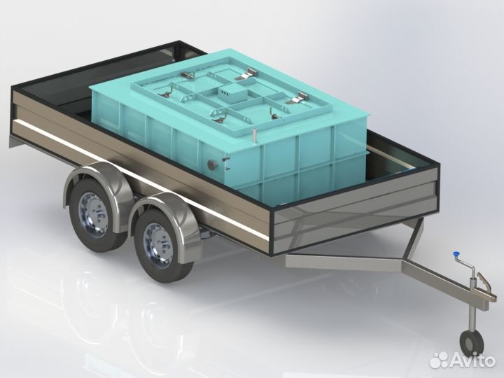 Ёмкость контейнер для перевозки живой рыбы 1600 л