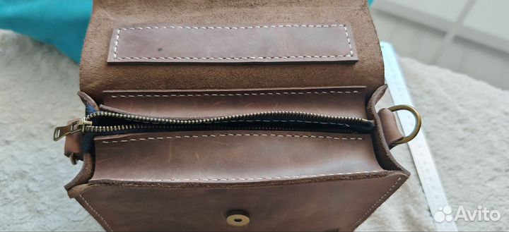 Сумка конверт из натуральной кожи
