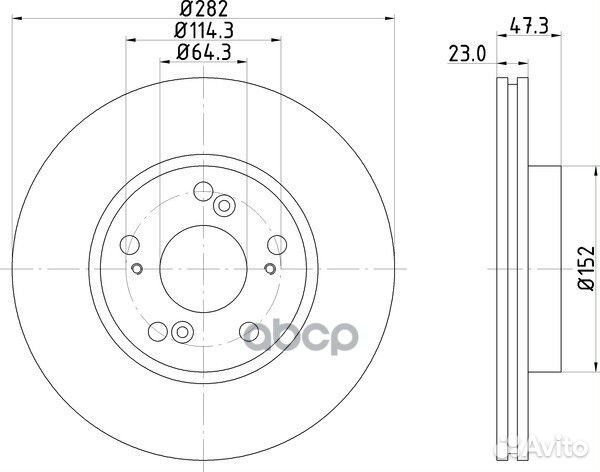 Диск тормозной перед ND8024K nisshinbo