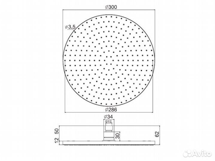 Верхний душ Fima Carlo Frattini Showerhead черный матовый F2224/2NS