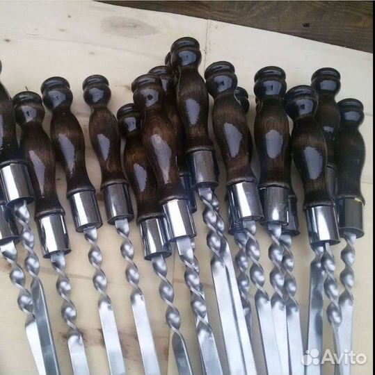 Шампуры с деревянной ручкой